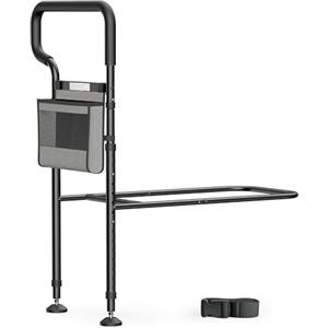 NIMOOD C3 Pro Barriera Letto, Sponda Letto con corrimano più ampio Anticaduta per Anziani e Disabili, Le gambe di estensione forniscono stabilità, Regolabile in Altezza, Luci LED per Evitare Cadute Notturne