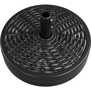 Yaheetech Base per Ombrellone da Giardino in Plastica Simile Rattan Riempibile con Sabbia o Acqua 22L Supporto per Pali da Ø38mm e Ø48mm Esterno Veranda Terrazza Piscina Spiaggia Patio Nero