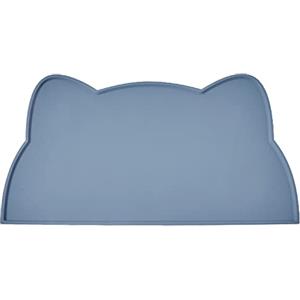 septillar Tappetino Ciotola Cani e Gatti, Antiscivolo Silicone Tappetini Cibo Tappetino Sottociotola Impermeabile (52X30cm, Blu Pietra)