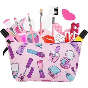 Aomig 20 Pezzi Trucchi Bambina Set, Giochi Trousse Trucchi Ragazza, Kit Trucchi Bambina, Lavabile Trucchi Bambina, Trucco Regali per Ragazze per Bambine 3 4 5 6 7 8 9 10 Anni, Vompleanno, Natale