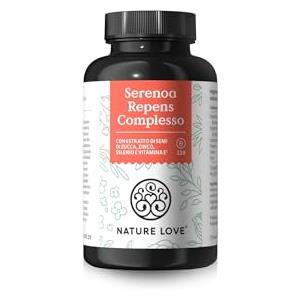 Nature Love Serenoa Repens Complesso - 120 capsule - estratti di serenoa repens, semi di zucca, radice d'ortica; zinco, selenio, vitamina E - Serenoa repens, 5% fitosteroli - scorta 2 mesi - vegano