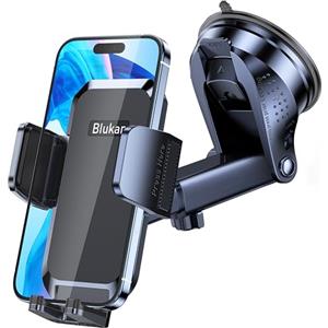 Blukar Porta Cellulare Auto, Upgrated Forte Aspirazione Supporto Telefono Auto Universale per Parabrezza e Cruscotto Compatibile con iPhone 16 Pro Max/16/15/14/13