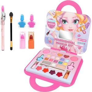 Aomig Trucchi Bambina Set, Set trucco da borsetta per bambina, Regalo Trucchi Bambina Set per il Compleanno di Halloween Carnevale Natale, Lavabile Set Di Trucchi Per Bambini Ragazze3-8 Anni