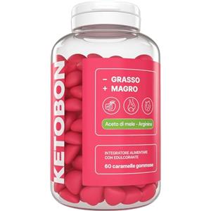ALOHALABS Caramelle Keto Gommose con Arginina - Supporto per il Metabolismo e l'Energia, Pratiche e dal Gusto Fruttato | Dieta Chetogenica - AlohaLabs KetoBon da 60
