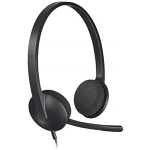 Logitech H340 Cuffie Cablate per Computer, Cuffie Stereo con Microfono e Audio Digitale, ‎Cancellazione Rumore, USB, PC/Mac/Laptop/Chromebook - Nero