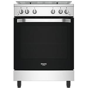 Hotpoint Ariston Cucina a gas HS67G2PMX/IT/1 - Cucina A Gas Con Forno Elettrico 60x60x84cm Inox A Libera installazione Con 4 Fuochi. Forno Con Piano Cottura Classe A+