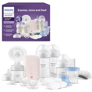 Philips Avent Breastfeeding Gift Set, tiralatte elettrico singolo di qualità ospedaliera, biberon, ciucci e tanto altro, ispirato alle necessità del bambino, utile ed efficace per la mamma, SCD340/31