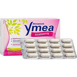 Ymea Silhouette Esperto della Menopausa, Integratore Alimentare, Favorisce l'Equilibrio del Peso Corporeo, 64 Capsule