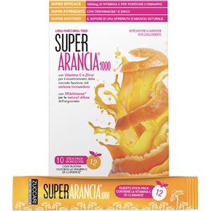 Zuccari Super Arancia 1000 - Integratore Alimentare con Vitamina C e Zinco, 10 Stick Pack Monodose