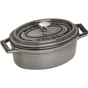 Staub La Cocotte Mini cocotte ovale - 11 cm, grigio grafite
