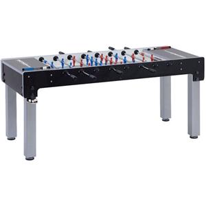 Garlando Special Champion - Calciobalilla con Aste Rientranti per Giocatori Disabili, Mobile in MDF, Colore Nero-Argento