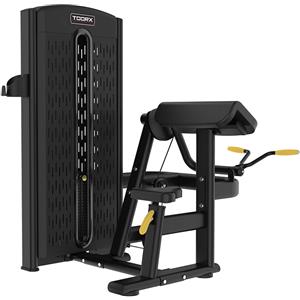 Toorx Biceps Curl PLX-3800 - Macchina isotonica con pacco pesi da 80 kg, regolazione sedile su 5 livelli e cuscini in schiuma ad alta densità