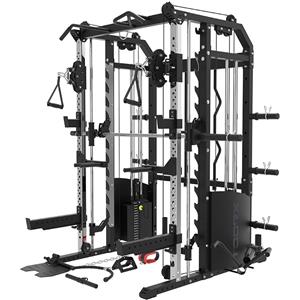 Toorx ASX 4500 - Stazione multifunzione All in One con pacco pesi 2 x 90 kg, Dual Pulley e Smith Machine