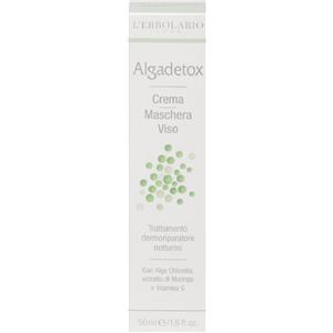 L'Erbolario Crema-Maschera Viso AlgaDetox 50 ml - Trattamento Dermoriparatore Notturno con Alga Chlorella, Moringa e Vitamina C