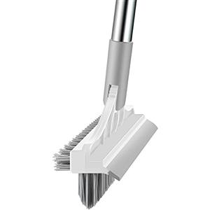 Uposao Spazzola Per Fughe 3 in 1 Scopa Multifunzionale Per La Pulizia a 180° Spazzola Per Pavimenti a Setole Rigide Spazzola Detergente Per Piastrelle Per Bagno Cucina