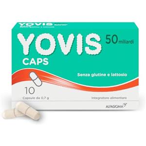 YOVIS Caps, Probiotici per il Benessere Intestinale, 50 Miliardi di Fermenti Lattici Vivi, Senza Glutine e Lattosio, 10 Capsule deglutibili