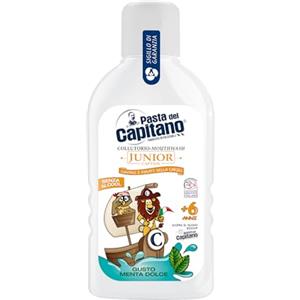 Pasta del Capitano Collutorio Junior Menta Dolce 400 ml - Senza Alcool, Previene la Carie, Ideale per Bambini dai 6 Anni