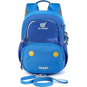 SKYSPER Zaino per Bambini 8L, Bambini Zaino da Viaggio con Guinzaglio Anti-Perso Zainetto Scolastico Zainetto Gita per Scuola Asilo