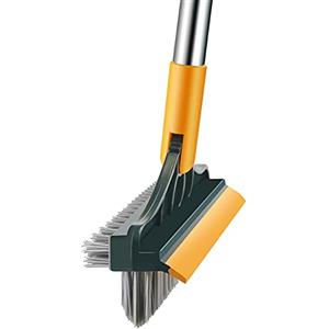 Uposao Spazzola Per Fughe 3 in 1 Scopa Multifunzionale Per La Pulizia a 180° Spazzola Per Pavimenti a Setole Rigide Spazzola Detergente Per Piastrelle Per Bagno Cucina