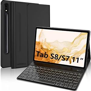 JADEMALL Custodia con Tastiera per Samsung Tab S8/S7 2022/2020 11