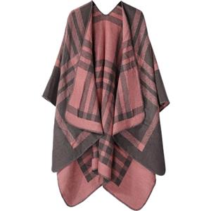 OKSakady Donna Caldo Oversize Scialle Cardigan alla Moda Maglia Plaid Sweater Sciarpa Cappotto Coperta