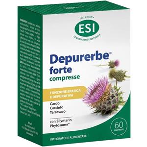 ESI Depurerbe Forte - Integratore Alimentare Depurativo con Silymarin Phytosome, 60 Compresse
