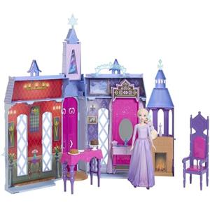 Mattel Disney Frozen - Castello di Arendelle, playset con 4 aree di gioco e bambola Elsa, 15+ mobili e accessori inclusi, ispirato al film Disney Frozen 2, giocattolo per bambini, 3+ anni, HLW61