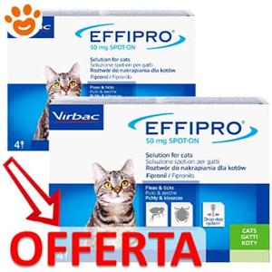 Virbac Cat Effipro Spot-On - Offerta [PREZZO A CONFEZIONE] Quantità minima 4, Confezione da 4 Pipette