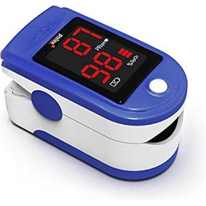 Pulox Pulsossimetro Pulox-PO-100 con display a LED saturimetro in colore blu