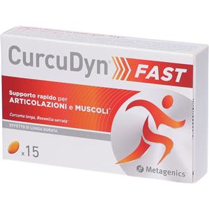 Metagenics CurcuDyn Fast - Integratore Alimentare con Curcuma e Boswellia, 15 Gellule