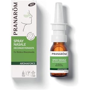 Herbalgem Pranarom Aromaforce Spray Nasale 15 ml - Decongestionante Naturale per Rinite e Rinofaringite