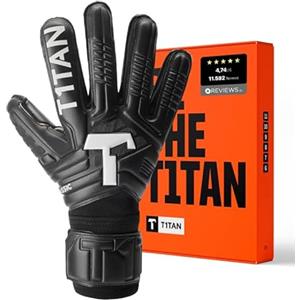 T1TAN Classic 1.0 Black-Out - Guanti da portiere - senza protezione per le dita - guanti da portiere di calcio - taglia 11