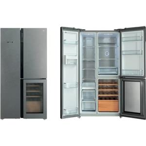 GRF Frigorifero Americano Tre Porte con Cantinetta T9183WINXG Total no frost Vetro Inox