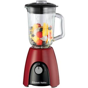 Russell Hobbs Frullatore, [Smoothie] Mixer Succhi & Pappe (Caraffa in vetro da 1,5L, 2 velocità & impostazioni a impulsi, Lame in acciaio inox, Senza BPA, Potenza massima 850W) Desire Rosso 27120-56