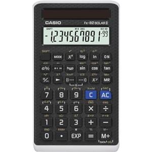 Casio FX-82SOLARII Calcolatrice Scientifica, 144 funzioni, alimentazione solare, Nero/Grigio
