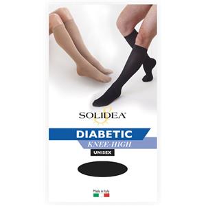 Solidea Gambaletto Diabetic Knee-High Nero 4-XL - Leggera Compressione e Traspirante
