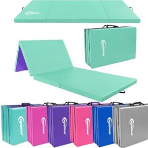 eyepower Tappetino Ginnastica Pieghevole 180x60x3 cm - Materassino Ginnico Spesso - Tappeto per Attività Artistica da Casa - Superficie per Acrobatica Yoga Sport - Tappetini Antiurto per Bambini