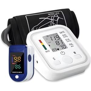 Generico Zamika Store Set Monitoraggio Salute Include Misuratore di Pressione Sanguigna Digitale da Braccio e Saturimetro da Dito Ossimetro SpO2 e Misuratore di Battiti Cardiaci