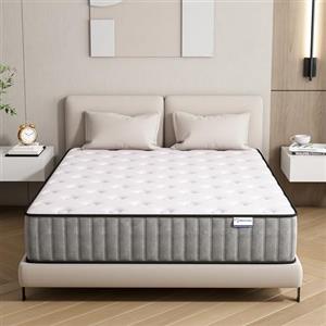 Matoresu Materasso Matrimoniale 140x200, Altezza 25 cm, Medio Rigido, Materasso a Molle e Schiuma, Ergonomico, Insacchettate Sostegno Perfetto, Confortevole e Traspirante
