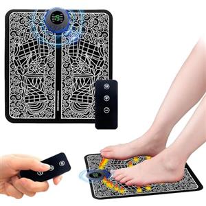 Stock Líder Stock Leader Massaggiatore Elettrico Portatile Del Piedi, Ems Per Circolazione E Rilassamento Moscoli, Con 8 Modalità 19 Livelli Di Intensità Regarcavi. Facile da installare, facile da riporre.