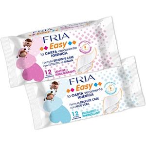 FRIA Easy Carta Igienica Umidificata con Aloe Vera e Malva - 12 Salviette Emollienti e Lenitive