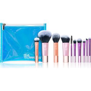 Real Techniques Set di Mini Pennelli Travel Fantasy da 11 Pezzi con Borsa per il Trucco - Pennelli da Viaggio per Fondotinta, Ombretto, Cipria, Fard, Contouring e Correttore