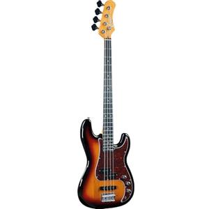 EKO GUITARS - VPJ-280V Sunburst, Basso Elettrico 4 Corde, Serie Tribute Vintage, Corpo in Tiglio, Manico in Acero, Tastiera 21 Tasti in Resina Eko WPC, Colore Vintage Sunburst