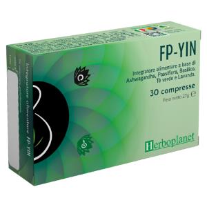 Herboplanet FP YIN - Integratore Alimentare 30 Compresse con Ashwagandha, Passiflora, Basilico, Tè Verde e Lavanda per Benessere Mentale e Relax