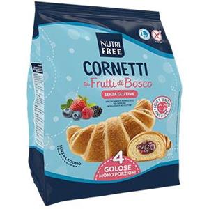 Nutrifree Cornetti ai Frutti di Bosco - 4 Pezzi da 60 g, Senza Glutine