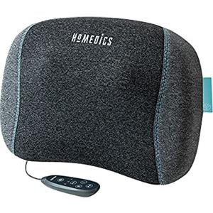 HoMedics TRUHEAT, Cuscino Massaggiante Shiatsu con Funzione di Riscaldamento, Massaggiatore Elettrico Multiuso Ricaricabile Portatile, 50 Minuti per Carica con Spegnimento Automatico Dopo 20 Minuti