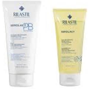 Rilastil Xerolact Kit: Balsamo Relipidante 200ml e Olio Detergente 100ml per Pelli Secche e Sensibili