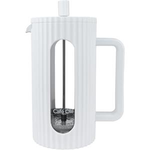 Café Olé Ciao 8 Cup Cafetière, garza in acciaio inox, French Press, bianco