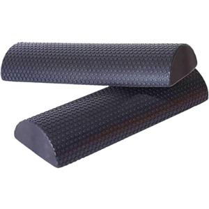Fenteer 2 Pezzi Eva Half Foam Roller a Mezzo Rullo in Schiuma di Schiuma Rotonda per l'allenamento, Nero