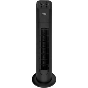 Beko EFW5300B Ventilatore a Torre Meccanico, 35W, 3 Velocità, Oscillazione 60°, Timer 2h, Nero